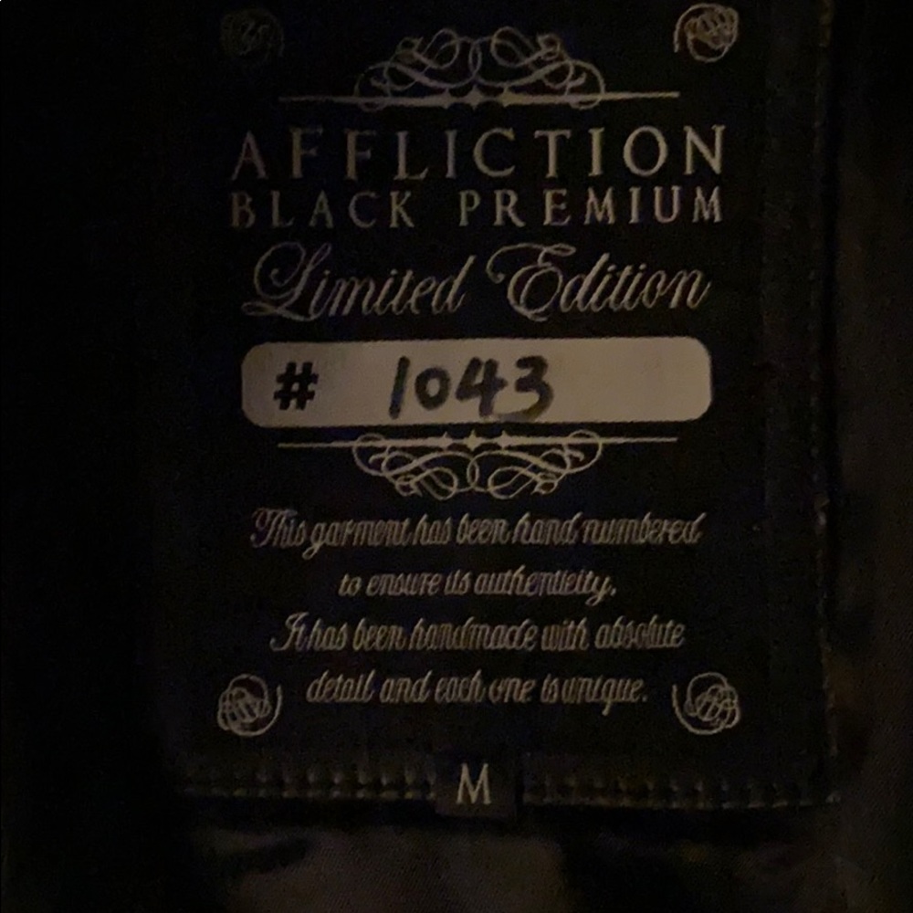 AFFLICTION  Men’s Leather Jacket size M